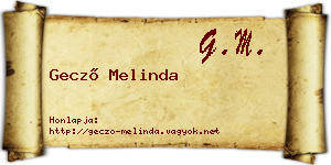 Gecző Melinda névjegykártya