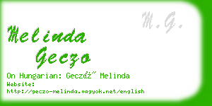 melinda geczo business card